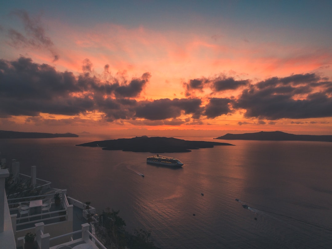 Greek island rooftop sunset Aegean