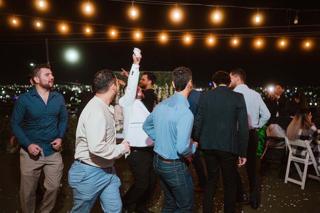 open air dance floor jungle lights