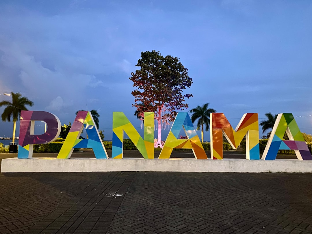 Panama Caribbean bar neon lights