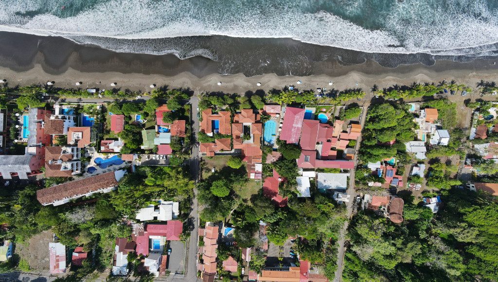 Aerial of Jaco Beach in Costa Rica