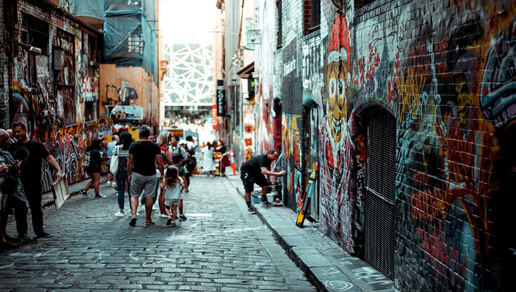 Alley in Melbourne with Artwork