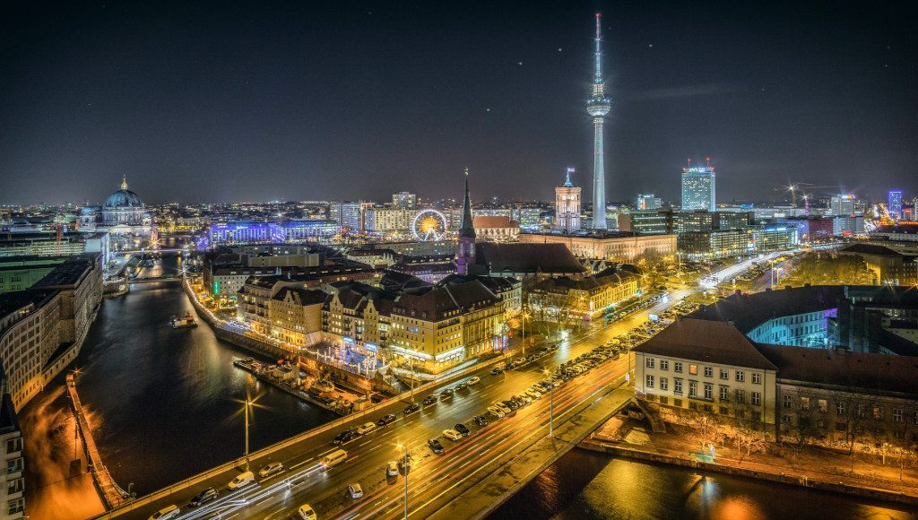 Nighttime Cityscape Berlin