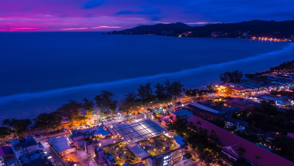 Nighttime Coastline in Phuket